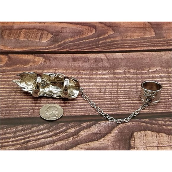 Vongola Steampunk Goth Skull Ring & Skull Bracelet - Picture 6 of 10